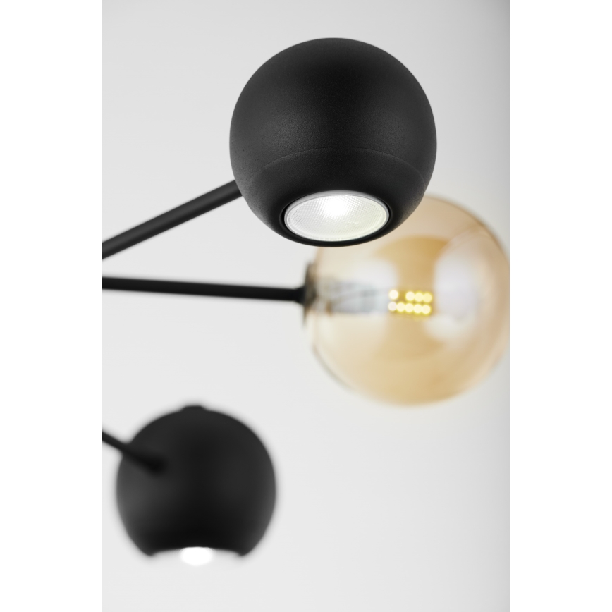 Jupiter 1993 - Suspension-barre MOKA 3xGU10/10W/230V + 3xG9/10W/230V noir/beige