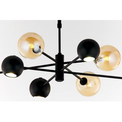 Jupiter 1994 - Suspension-barre MOKA 4xGU10/10W/230V + 4xG9/10W/230V noir/beige