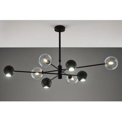 Jupiter 1996 - Suspension-barre MOKA 4xGU10/10W/230V + 4xG9/10W/230V noir/transparent