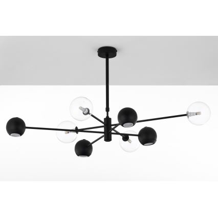 Jupiter 1996 - Suspension-barre MOKA 4xGU10/10W/230V + 4xG9/10W/230V noir/transparent