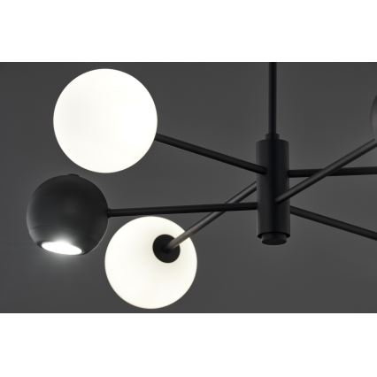 Jupiter 1997 - Hanglamp met vaste pendel MOKA 3xGU10/10W/230V + 3xG9/10W/230V zwart/wit