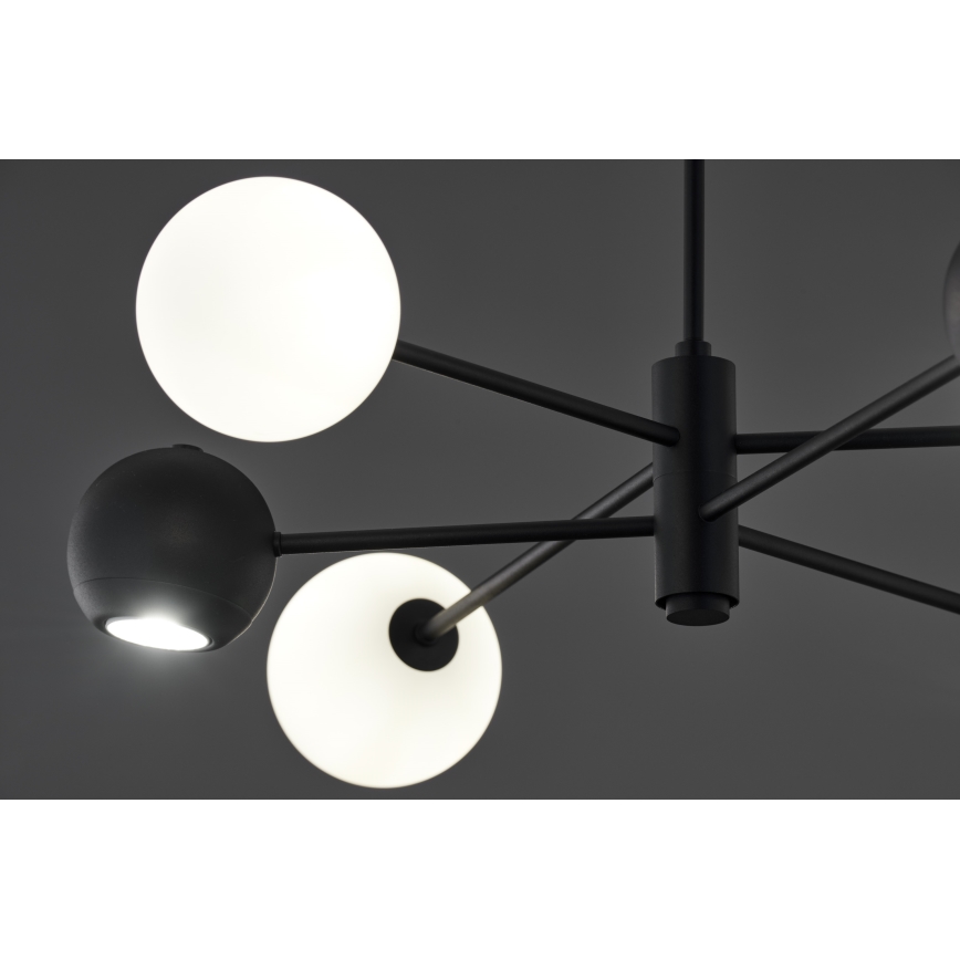 Jupiter 1997 - Hanglamp met vaste pendel MOKA 3xGU10/10W/230V + 3xG9/10W/230V zwart/wit