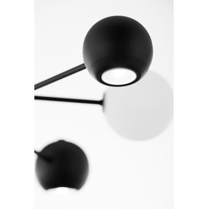 Jupiter 1997 - Hanglamp met vaste pendel MOKA 3xGU10/10W/230V + 3xG9/10W/230V zwart/wit