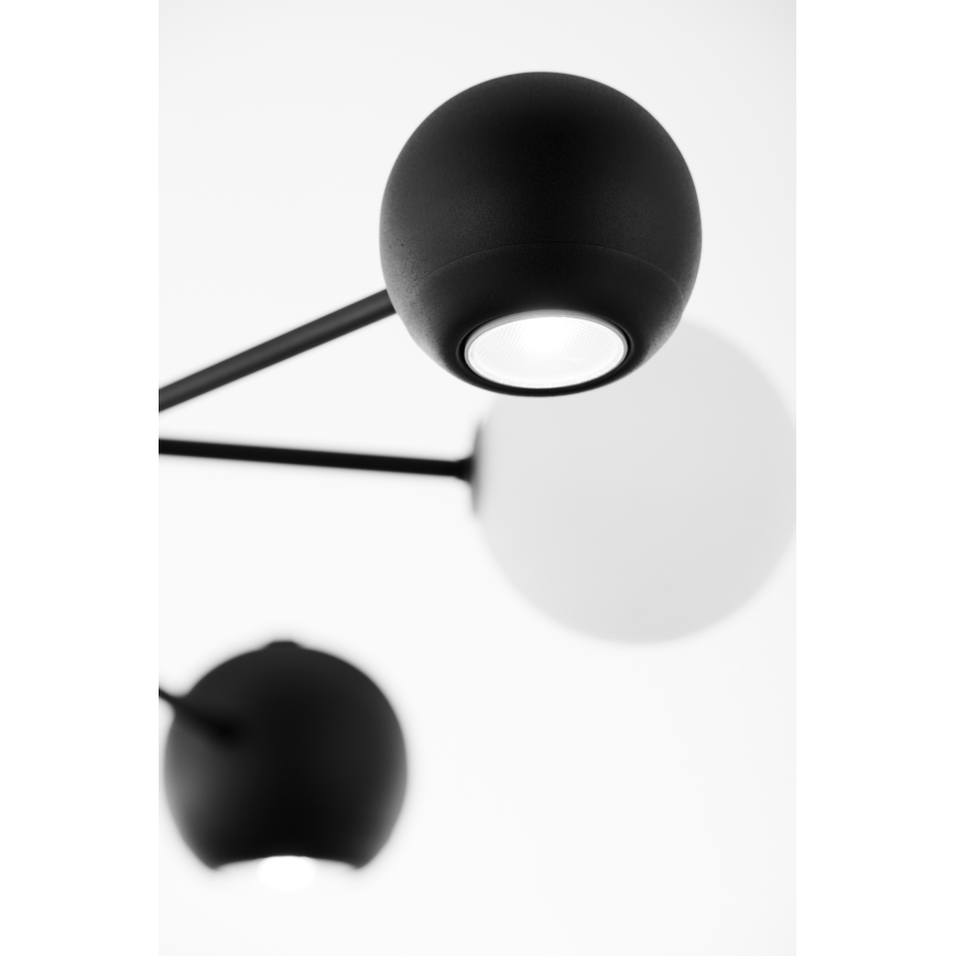 Jupiter 1997 - Hanglamp met vaste pendel MOKA 3xGU10/10W/230V + 3xG9/10W/230V zwart/wit
