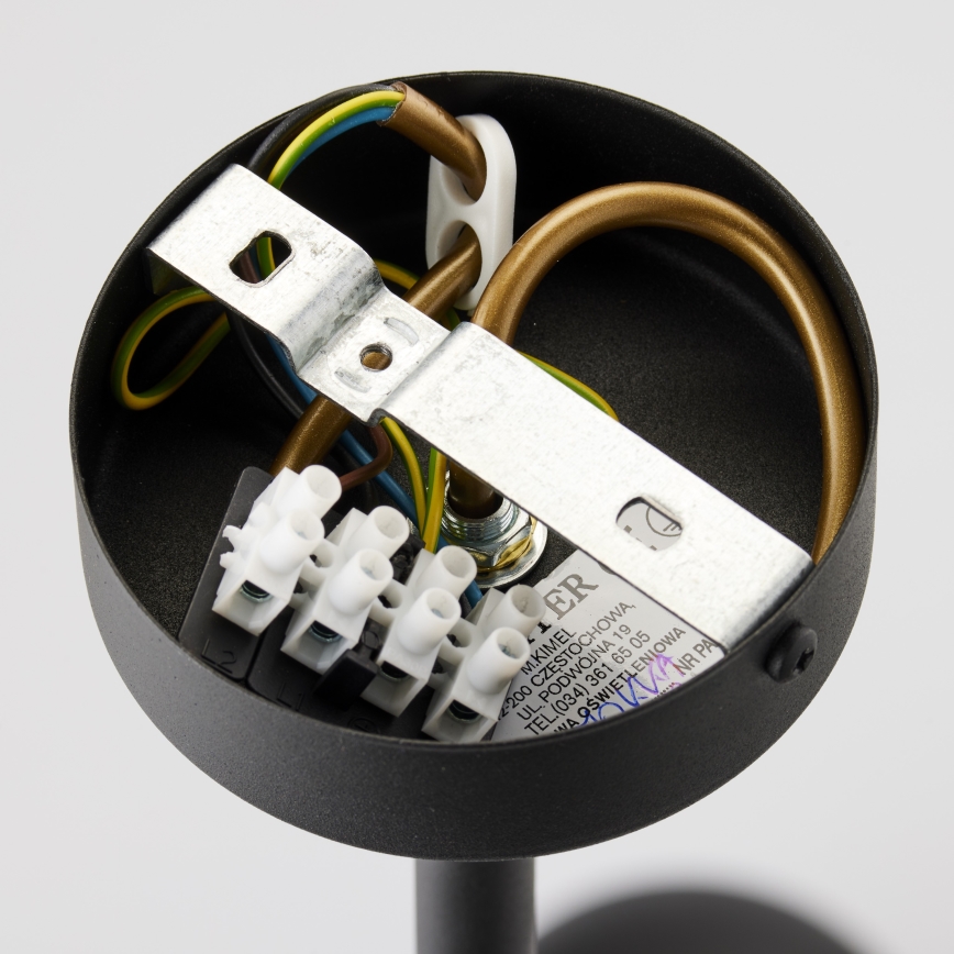 Jupiter 1997 - Hanglamp met vaste pendel MOKA 3xGU10/10W/230V + 3xG9/10W/230V zwart/wit