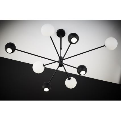 Jupiter 1998 - Suspension-barre MOKA 4xGU10/10W/230V + 4xG9/10W/230V noir/blanc