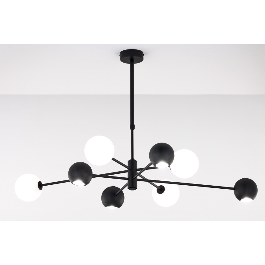 Jupiter 1998 - Suspension-barre MOKA 4xGU10/10W/230V + 4xG9/10W/230V noir/blanc