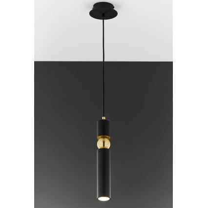 Jupiter 2003 - Hanglamp aan een koord ALAS 1xGU10/10W/230V zwart/goud