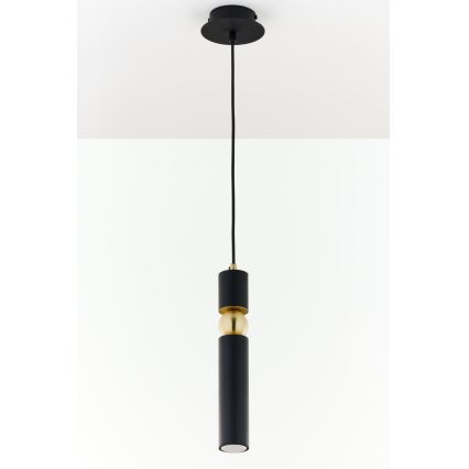 Jupiter 2003 - Hanglamp aan een koord ALAS 1xGU10/10W/230V zwart/goud