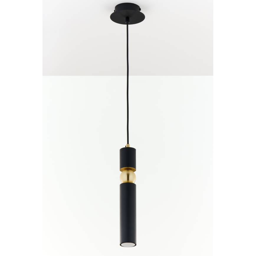 Jupiter 2003 - Hanglamp aan een koord ALAS 1xGU10/10W/230V zwart/goud