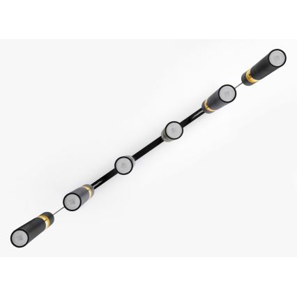 Jupiter 2005 - Hanglamp aan een koord ALAS 6xGU10/10W/230V zwart/goud