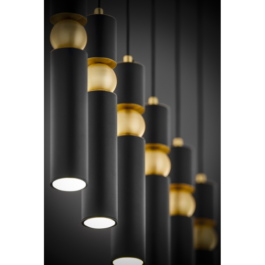 Jupiter 2005 - Hanglamp aan een koord ALAS 6xGU10/10W/230V zwart/goud