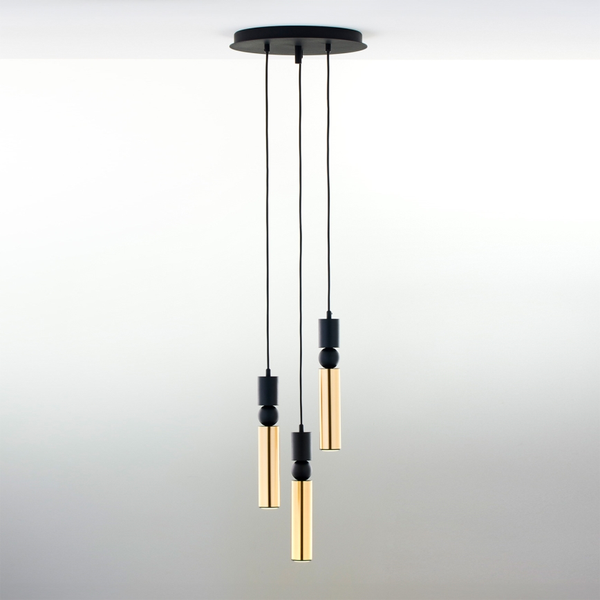 Jupiter 2016 - Suspension filaire ALAS 3xGU10/10W/230V doré/noir