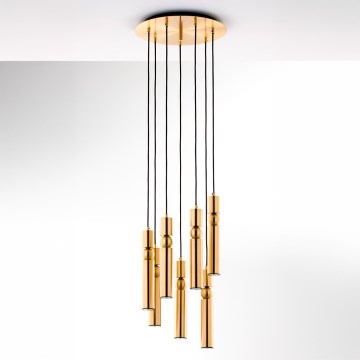 Jupiter 2021 - Hanglamp aan een koord ALAS 7xGU10/10W/230V goud
