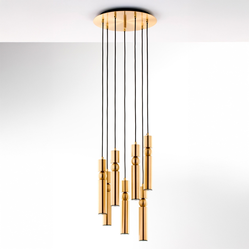 Jupiter 2021 - Hanglamp aan een koord ALAS 7xGU10/10W/230V goud