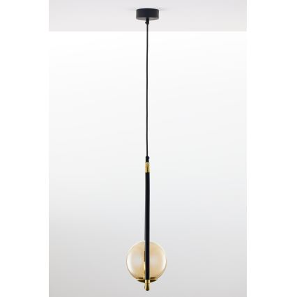 Jupiter 2024 - Hanglamp aan een koord ZAFRA 1xG9/10W/230V zwart/goud/beige