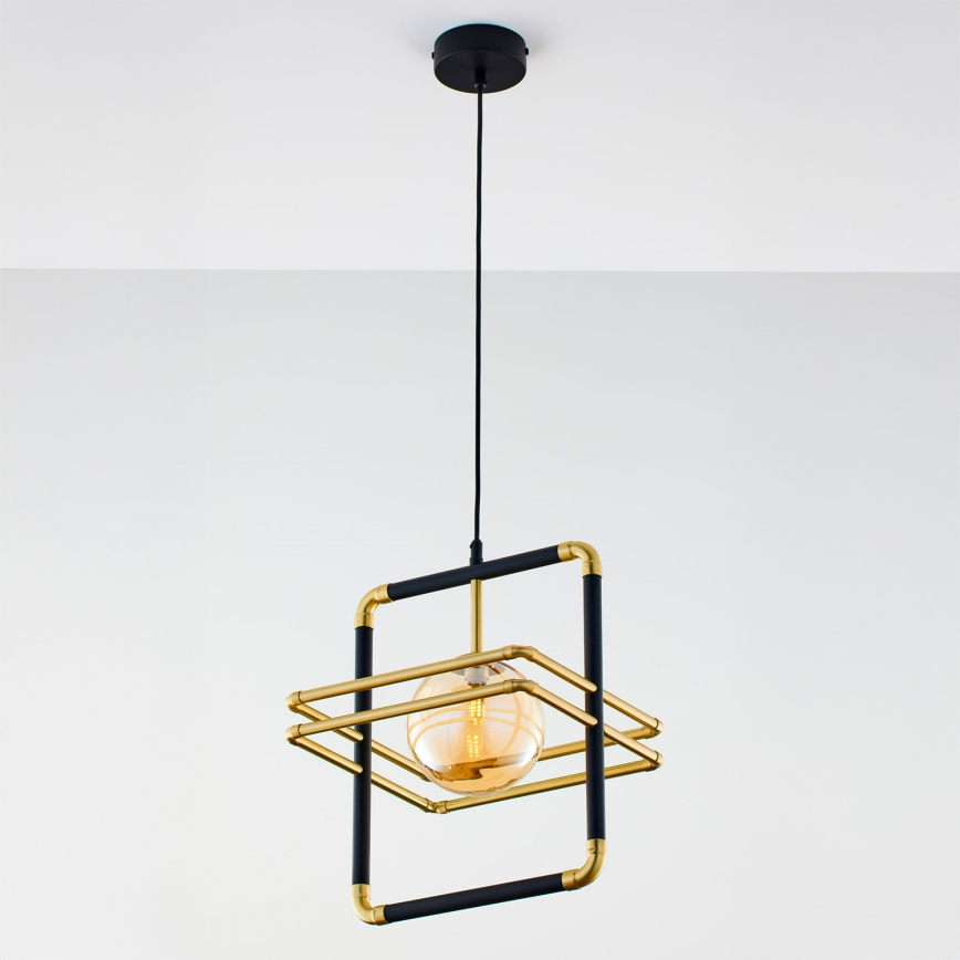 Jupiter 2025 - Hanglamp aan een koord FIORI 1xG9/10W/230V zwart/goud/beige