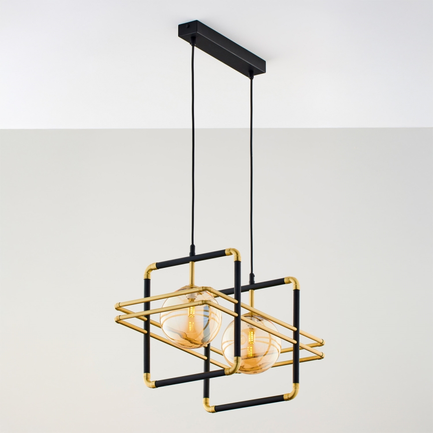 Jupiter 2026 - Suspension filaire FIORI 2xG9/10W/230V noir/doré/beige