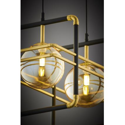 Jupiter 2026 - Suspension filaire FIORI 2xG9/10W/230V noir/doré/beige