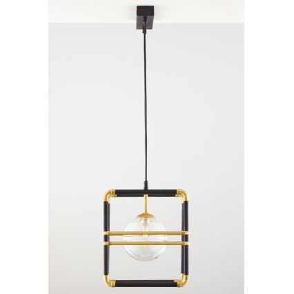 Jupiter 2029 - Hanglamp aan een koord FIORI 2xG9/10W/230V zwart/goud/doorzichtig