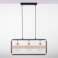 Jupiter 2030 - Hanglamp aan een koord FIORI 3xG9/10W/230V zwart/goud/doorzichtig