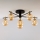 Jupiter 2033 - Bevestigde hanglamp FIGARO 6xG9/10W/230V zwart/goud/beige
