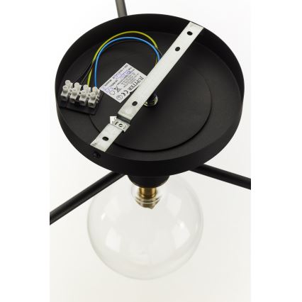 Jupiter 2034 - Bevestigde hanglamp FIGARO 4xG9/10W/230V zwart/goud/beige/doorzichtig