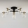 Jupiter 2036 - Bevestigde hanglamp FIGARO 6xG9/10W/230V zwart/goud/beige/doorzichtig