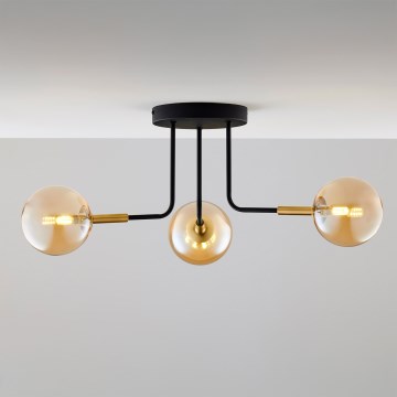 Jupiter 2037 - Hanglamp met vaste pendel BURANO 3xG9/10W/230V zwart/goud/beige