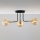 Jupiter 2037 - Hanglamp met vaste pendel BURANO 3xG9/10W/230V zwart/goud/beige