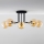 Jupiter 2038 - Hanglamp met vaste pendel BURANO 5xG9/10W/230V zwart/goud/beige
