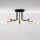 Jupiter 2040 - Hanglamp met vaste pendel BURANO 5xG9/10W/230V zwart/goud/doorzichtig