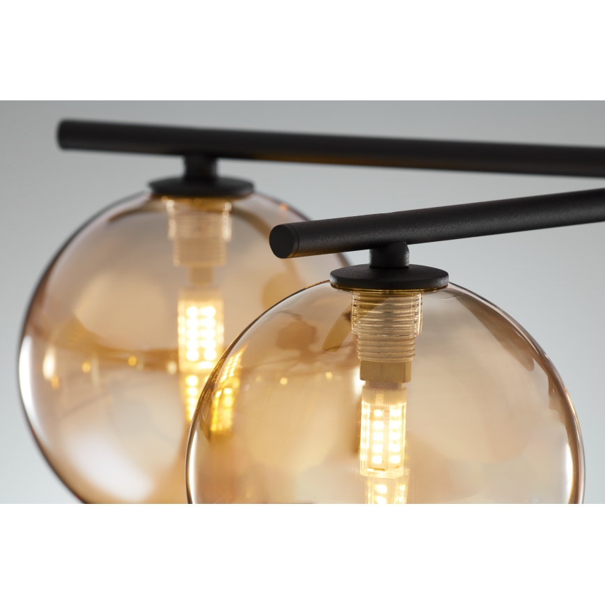 Jupiter 2047 - Bevestigde hanglamp PRATO 5xG9/10W/230V zwart/beige