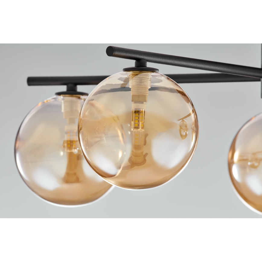 Jupiter 2047 - Bevestigde hanglamp PRATO 5xG9/10W/230V zwart/beige