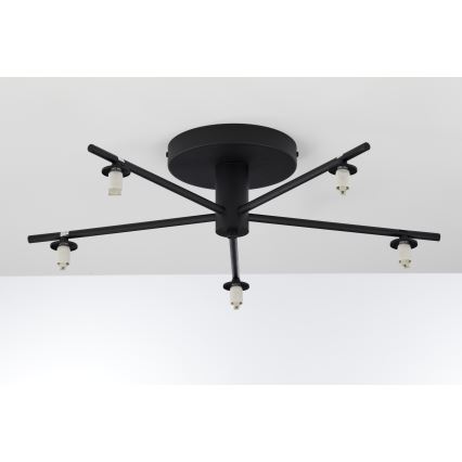 Jupiter 2047 - Bevestigde hanglamp PRATO 5xG9/10W/230V zwart/beige