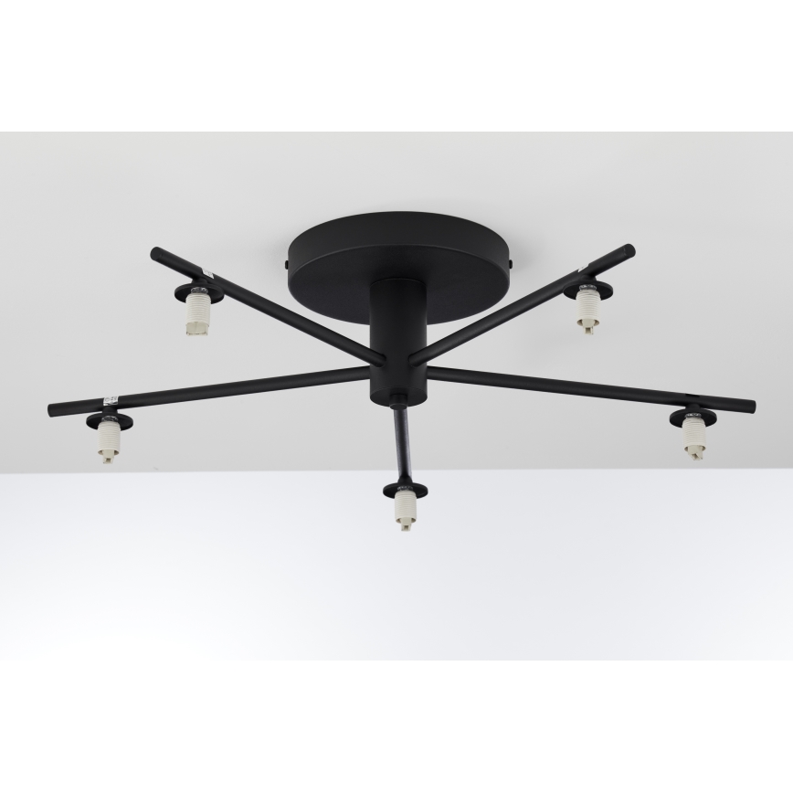 Jupiter 2047 - Bevestigde hanglamp PRATO 5xG9/10W/230V zwart/beige