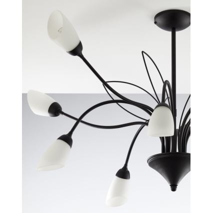 Jupiter 2056 - Lustre sur tige GLORIOSA 10xG9/14W/230V noir