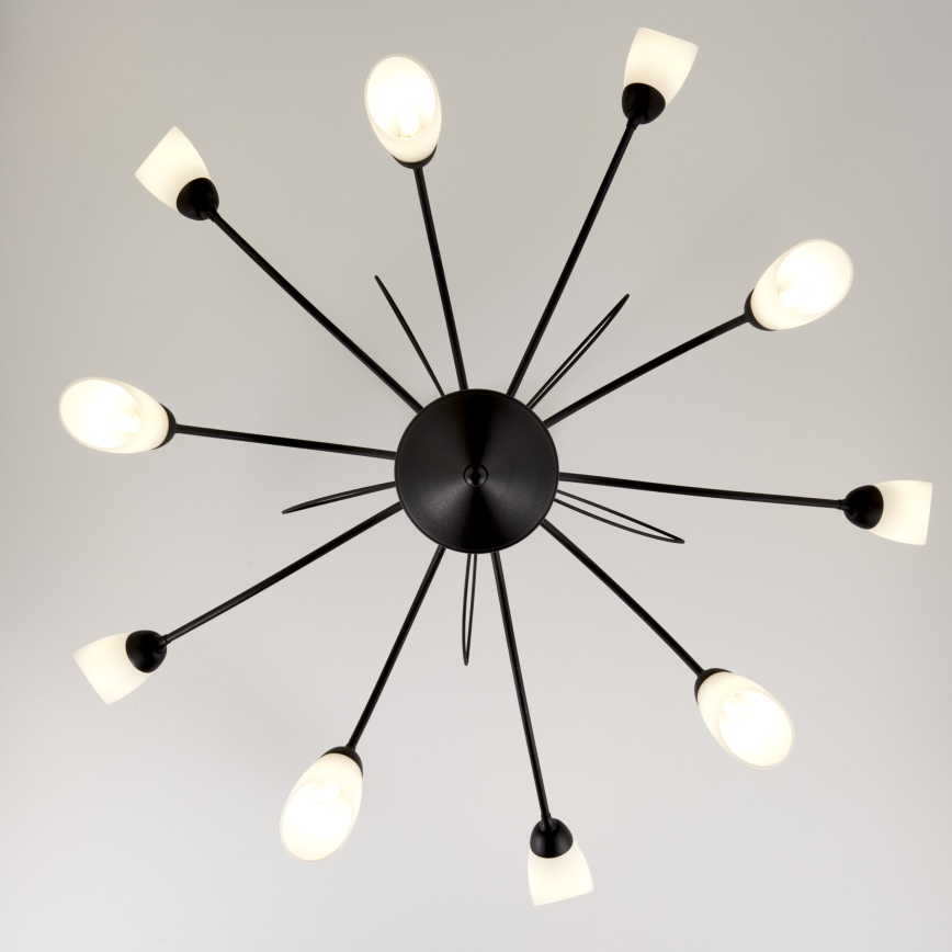 Jupiter 2056 - Lustre sur tige GLORIOSA 10xG9/14W/230V noir