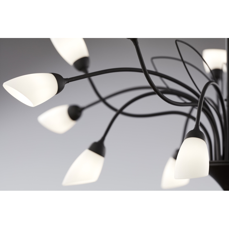 Jupiter 2057 - Kroonluchter aan ketting GLORIOSA 15xG9/14W/230V zwart