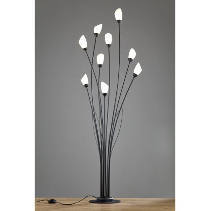 Jupiter 2058 - Lampadaire GLORIOSA 9xG9/14W/230V noir