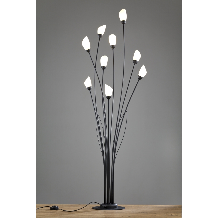 Jupiter 2058 - Lampadaire GLORIOSA 9xG9/14W/230V noir