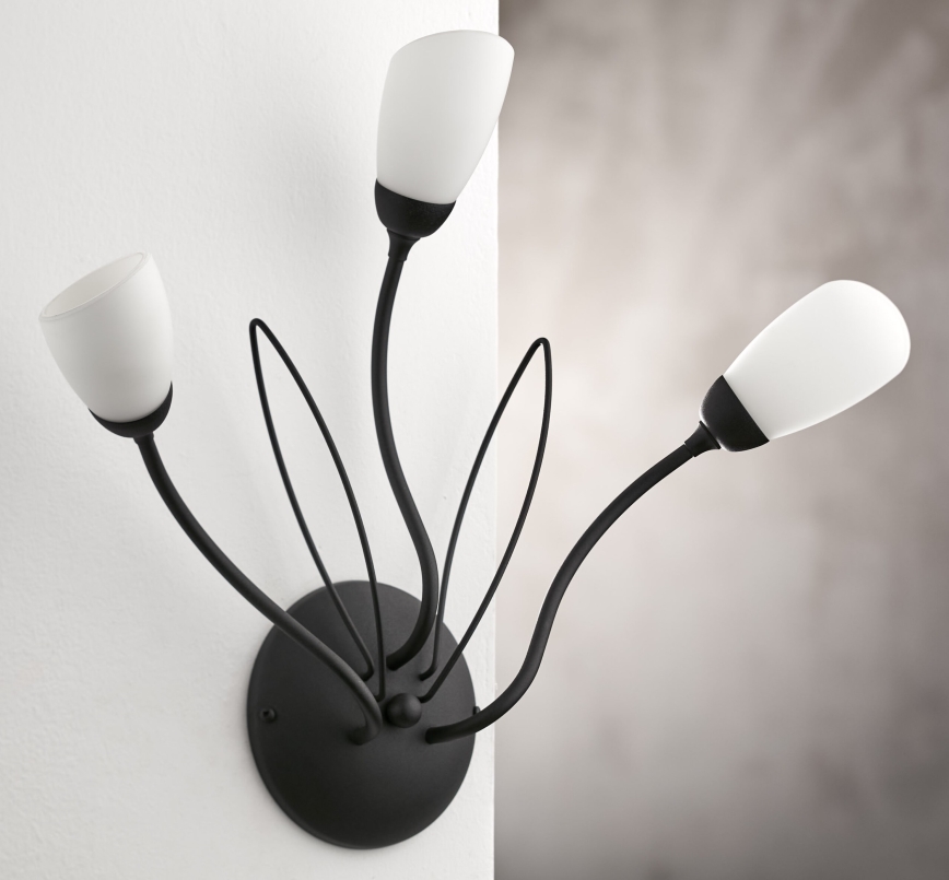 Jupiter 2059 - Applique murale GLORIOSA 3xG9/14W/230V noire