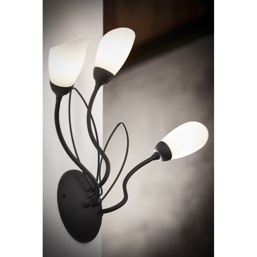 Jupiter 2059 - Applique murale GLORIOSA 3xG9/14W/230V noire