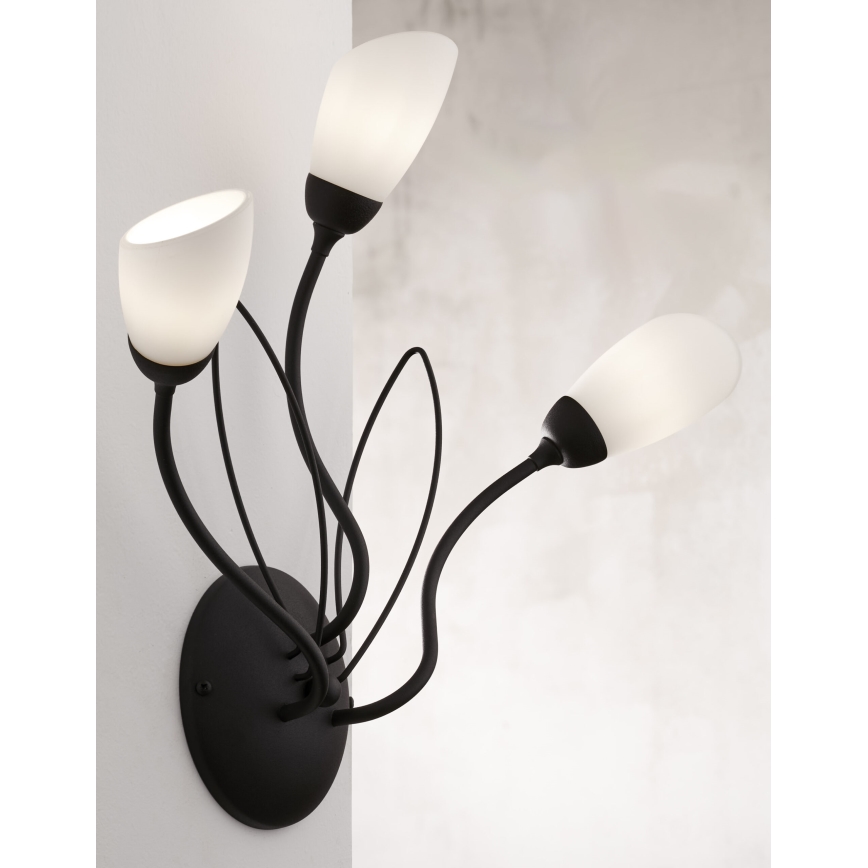 Jupiter 2059 - Wandlamp GLORIOSA 3xG9/14W/230V zwart