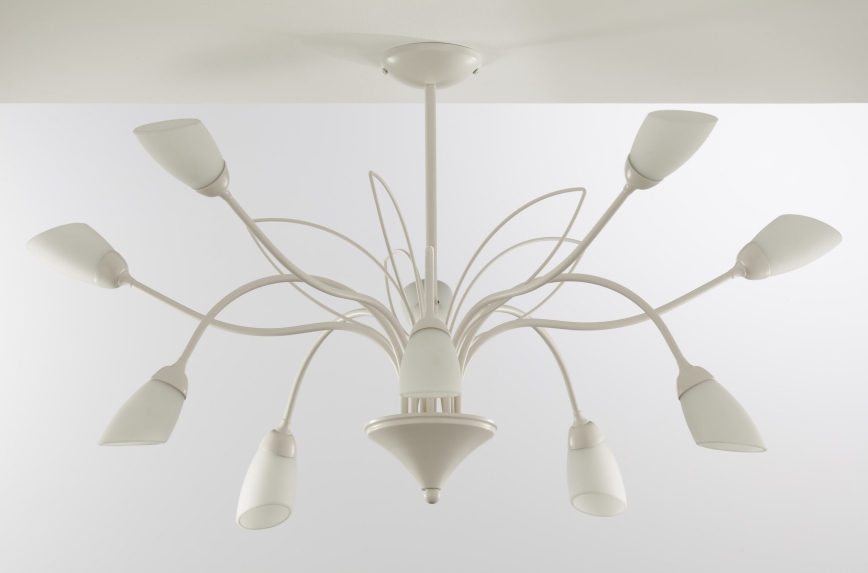 Jupiter 2061 - Lustre sur tige GLORIOSA 10xG9/14W/230V crème