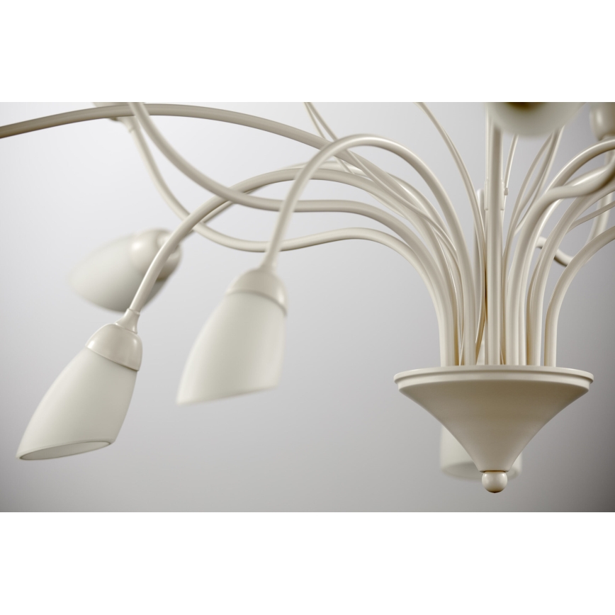 Jupiter 2061 - Lustre sur tige GLORIOSA 10xG9/14W/230V crème