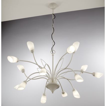 Jupiter 2062 - Kroonluchter met ketting GLORIOSA 15xG9/14W/230V crème