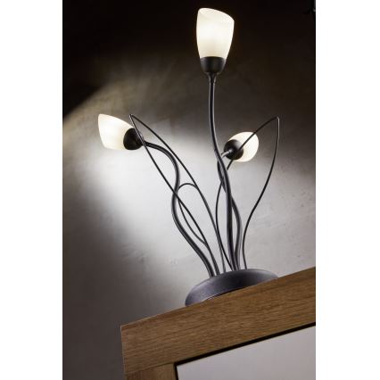 Jupiter 2065 - Lampe de table GLORIOSA 3xG9/14W/230V noire