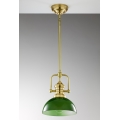 Jupiter 2073 - hanglamp met stang PLATINO 1xE27/15W/230V groen/goud
