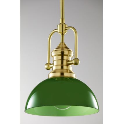 Jupiter 2073 - hanglamp met stang PLATINO 1xE27/15W/230V groen/goud